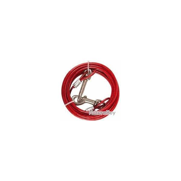 cable de niche plastifi rouge 3 m 4 mm