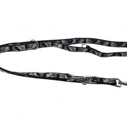 laisse 3 points nylon camo noir 25 mm 2 m