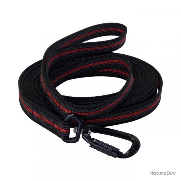 Longe Gomme - mousqueton alu de scurit - 20 mm Noir/rouge 2 m