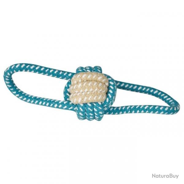 Jouet corde avec balle et double anse 18 cm