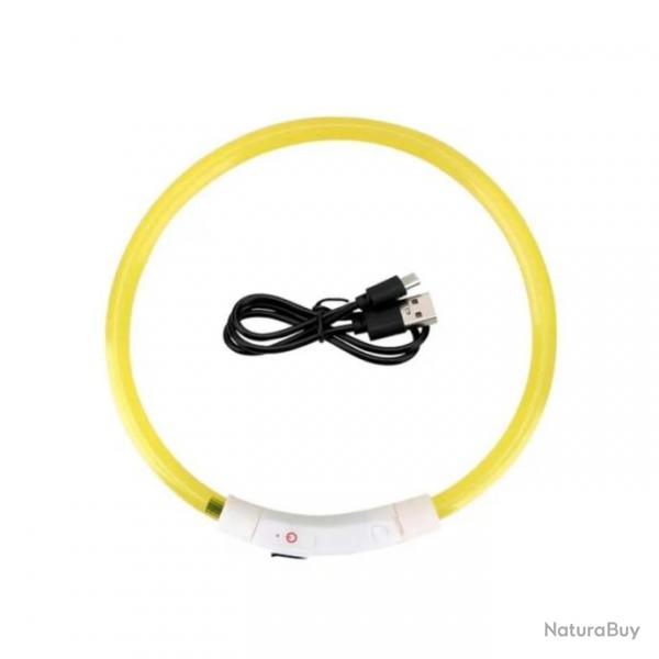 Collier LED tanche rglable jaune