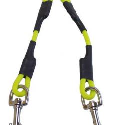 coupleur BIOTHANE rond 6 mm - 23 cm jaune fluo