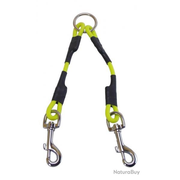 coupleur BIOTHANE rond 6 mm - 23 cm jaune fluo