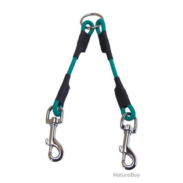 coupleur BIOTHANE rond 6 mm - 23 cm turquoise