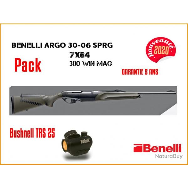 Pack CARABINE BENELLI ARGO E CONFORTECH VERTE + BUSHNELL TRS 25 30.06