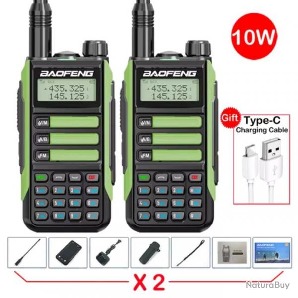 2X BAOFENG VHF UV-16 pro Max, Talkie-walkie 10 Watts LONGUE PORTE - Livraison Offerte