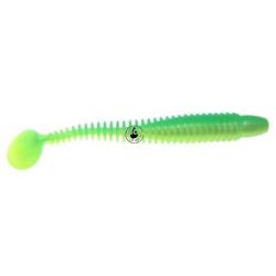 Leurre Lunker City Swimming Ribster 10cm Limetreuse