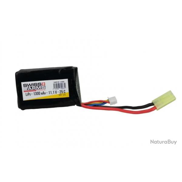 Batterie Li-Po -11.1V 1300 mAh 25C - Swiss Arms