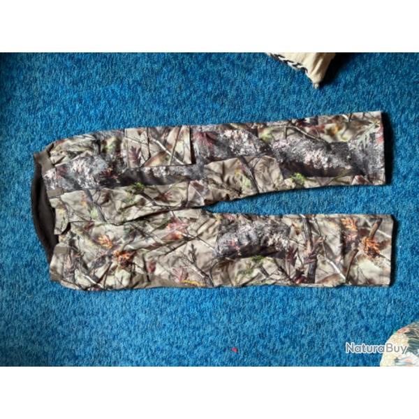 SOLOGNACPANTALON IMPERMABLE ET CHAUD CAMOUFLAGEMARRON 500