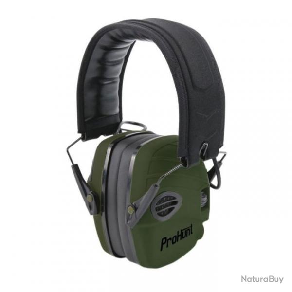 CASQUE ELECTRONIQUE PRO HUNT KAKI