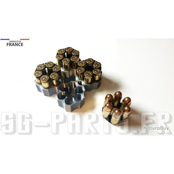 Pack Bloc chargement (4) + 8 Moon Clips **PLASTIQUE** Revolver S&W 6 coups 45ACP [voir descriptif]