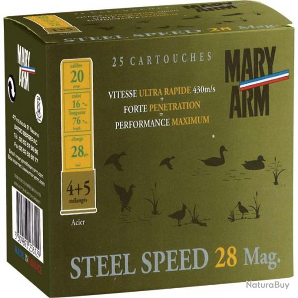 Boite de 25 cart STEEL SPEED 28g 20/76 pb 4+5 (Taille 45)