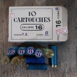 Boîte de cartouches à broche calibre 16 plomb de 8.