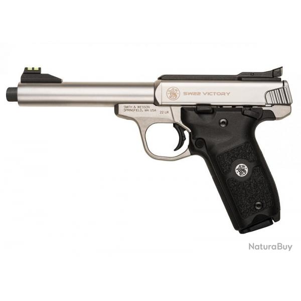 Pistolet S&W 22 - VICTORY - Canon Filet 1/2x28 - Cal. 22 LR