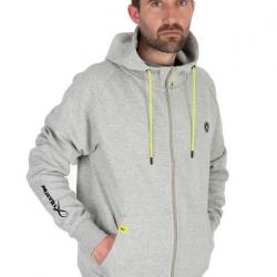 Sweat Matrix Full Zip Hoody Marl Grey/Lime (Black Edition) - XXXL