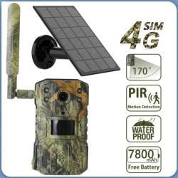 Caméra Solaire de Chasse et de Suivi des Sentiers du Gibier 4MP 14MP 4G Vision Nocturne et Mouvement