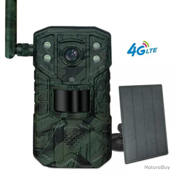 Camra Solaire de Chasse et de Suivi des Sentiers du Gibier 4MP 14MP 4G Vision Nocturne Vert