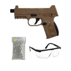 Pack Réplique airsoft FN 509 Tactical FDE Tan à ressort (Cybergun)