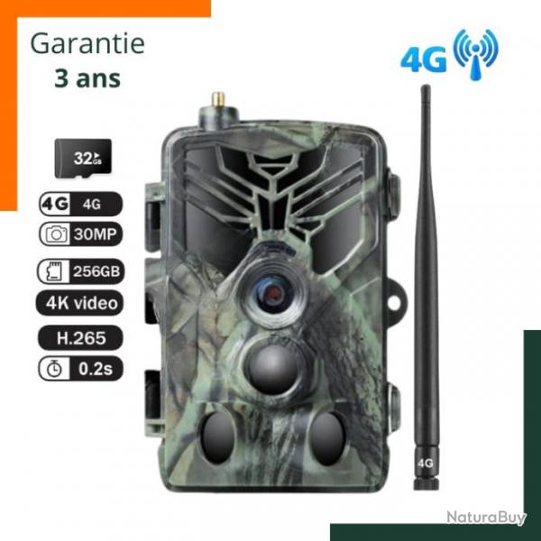 Camra de chasse 4G 4K - Garantie 3 ans