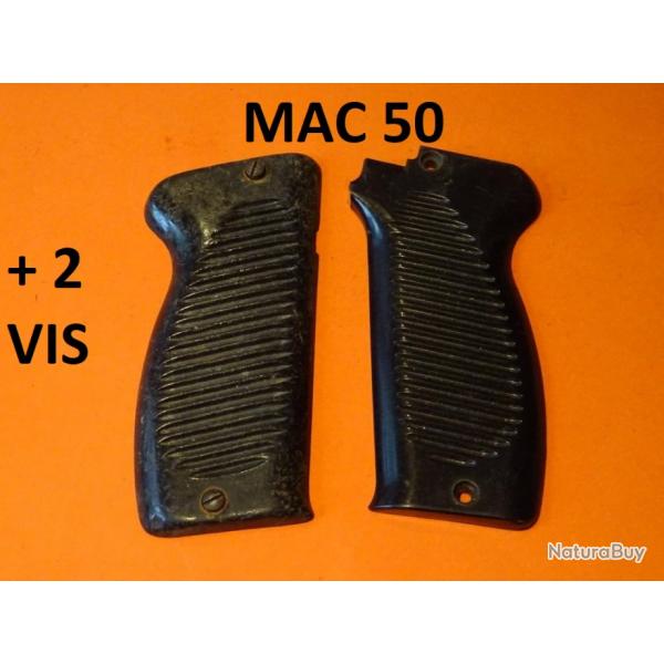 plaquettes poigne pistolet MAC 50  + 2 vis MAC50 - VENDU PAR JEPERCUTE (D24A154)