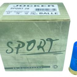 BOITE DE 25 CARTOUCHES JOCKER FIRST SPORT 28 28G CAL.12/70 BALLE SLUG