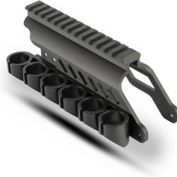 Montage rail picatinny et porte cartouche pour Fusil à pompe Mossberg Maverick 88 / 500 / 590