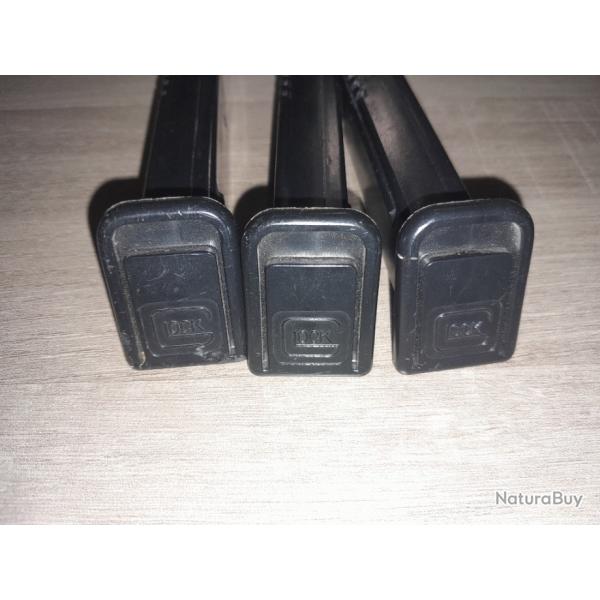 Airsoft lot trois chargeurs glock 17 spring