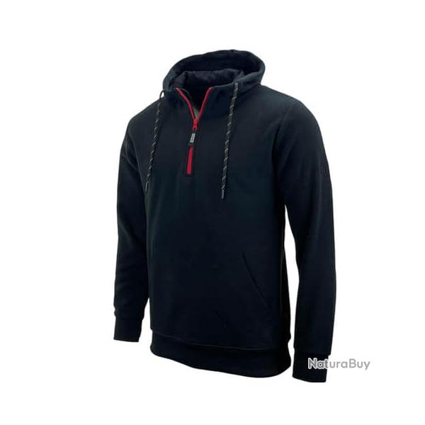 Sweat  capuche polaire  Trail Noir  Unisexe