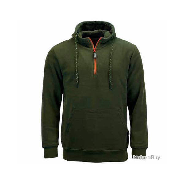 Sweat  capuche polaire  Trail Vert Unisexe