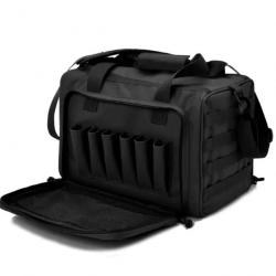 Sac de Rangement Tactique Nylon pour Armes à Feu Molle idéal Chasse Noir