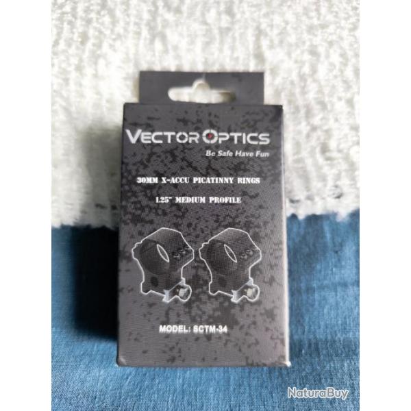 Collier picatinny 30mm Vector optics profil medium neuf