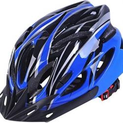 Casque de Vélo VTT et VTC Léger à Doublure Confortable Unisexe 55-61cm Bleu