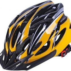 Casque de Vélo VTT et VTC Léger à Doublure Confortable Unisexe 55-61cm Jaune