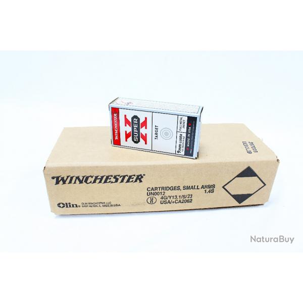 LOT DE 500 CARTOUCHES WINCHESTER CALIBRE 9X19