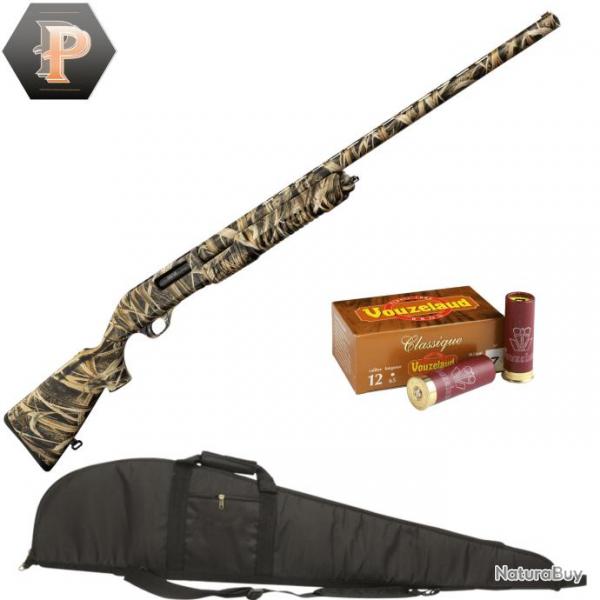 Pack chasseur ! Fusil de chasse  pompe camo Yildiz S76 cal 12/76 + mun + fourreau