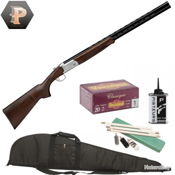 Pack chasseur Fusil de chasse Yildiz extracteur Cal.20/76 + mun + fourreau + nettoyage