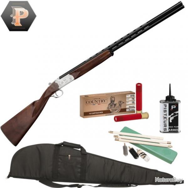 Pack chasseur ! Fusil superpos Yildiz - Cal. 410/76 + mun + fourreau + nettoyage