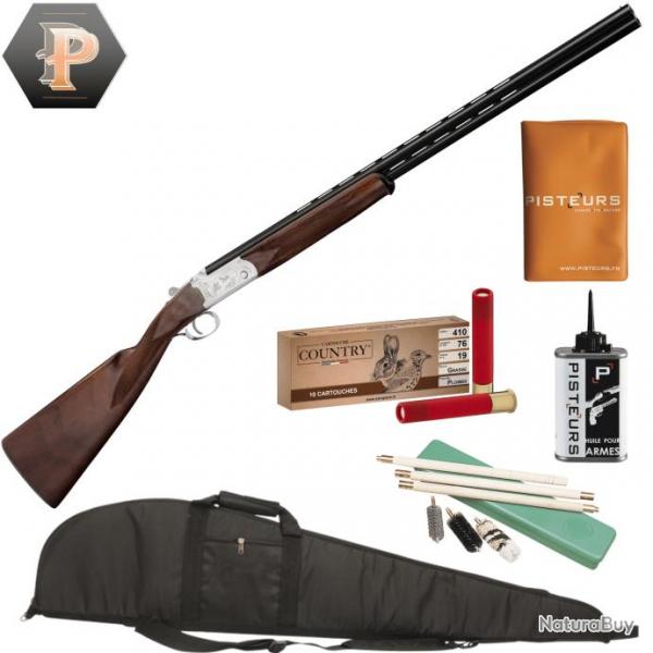 Pack chasseur ! Fusil superpos Yildiz - Cal. 410/76 + mun + fourreau + nettoyage + porte p