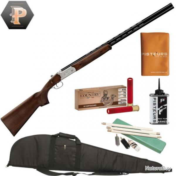 Pack Chasseur ! Fusil Yildiz - Cal. 410/76 Crosse pistolet + mun + fourreau + nettoyage + porte p