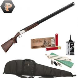 Pack chasseur ! Fusil de chasse superposé Yildiz Cal.410 + mun + fourreau + nettoyage