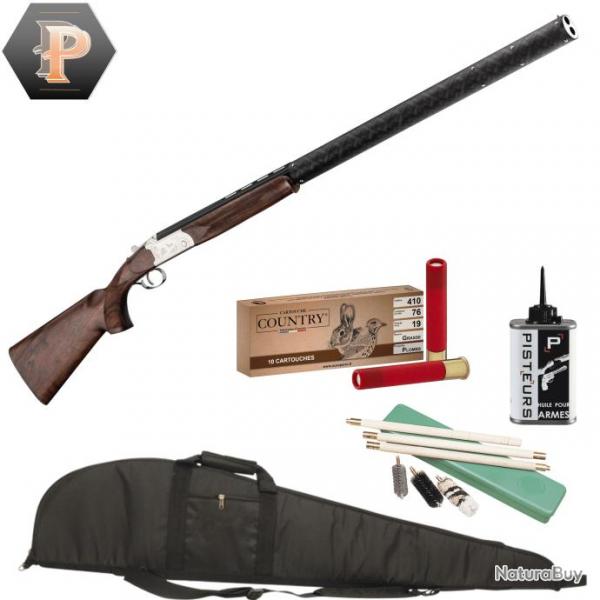 Pack chasseur ! Fusil de chasse superpos Yildiz Cal.410 + mun + fourreau + nettoyage