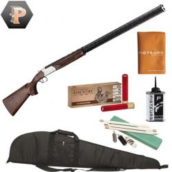 Pack chasseur ! Fusil de chasse superposé Yildiz Cal.410 + mun + fourreau + nettoyage + porte p