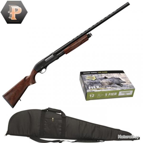 Pack chasseur ! Fusil de chasse  pompe Yildiz S71 Cal 12/76 + mun + fourreau