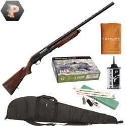 Pack chasseur ! Fusil de chasse à pompe Yildiz S71 Cal 12/76 + mun + fourreau + nettoyage + porte p