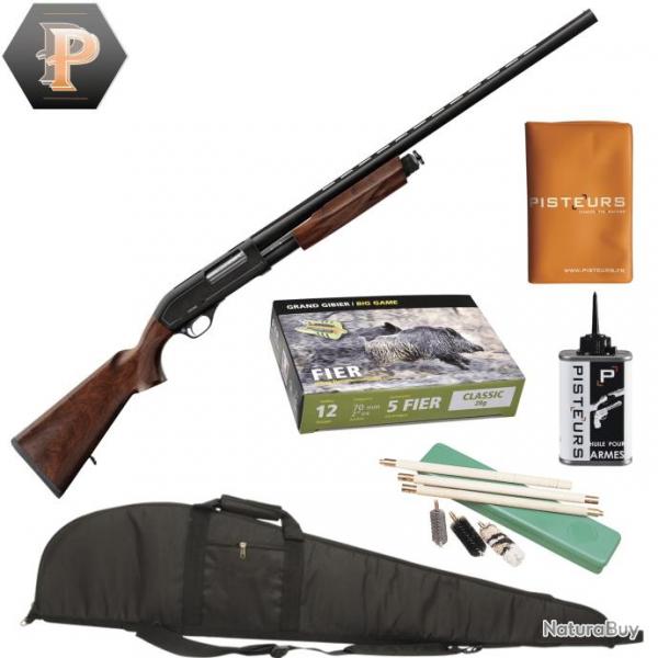 Pack chasseur ! Fusil de chasse  pompe Yildiz S71 Cal 12/76 + mun + fourreau + nettoyage + porte p