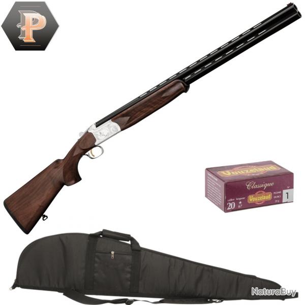 Pack Chasseur ! Fusil superpos Luxe Yildiz ejecteur plaine cal. 20/76 + mun + fourreau