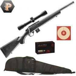 Pack Tireur Carabine Bergara BMR carbon synthétique cal. 22LR + Lunette 4x32 + Fourreau +50 Munition