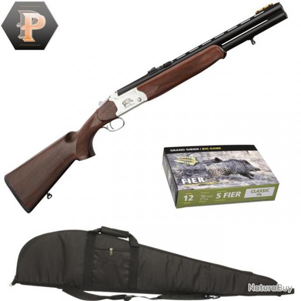 Pack Chasseur ! Fusil Slug Yildiz Cal.12/76 + mun + fourreau