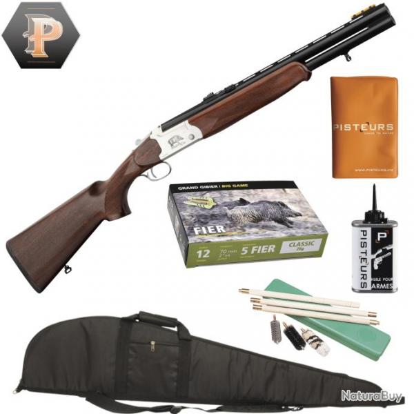 Pack Chasseur ! Fusil Slug Yildiz Cal.12/76 + mun + fourreau + nettoyage + porte p