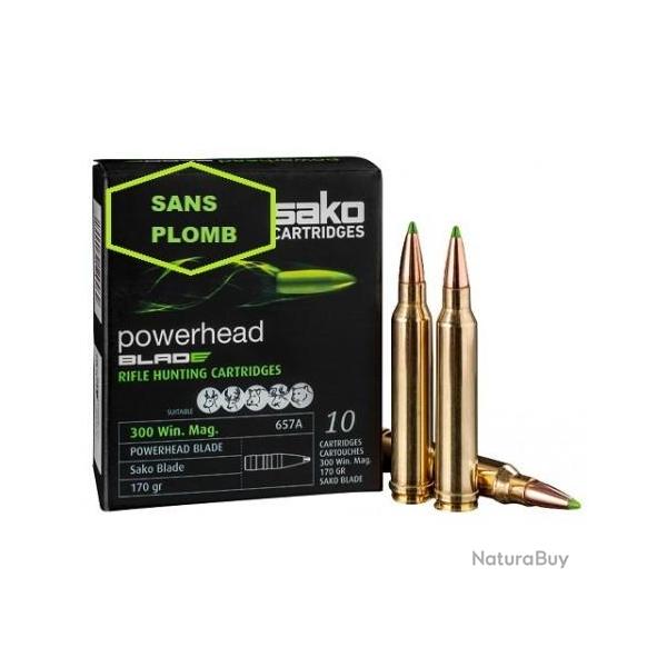 Cartouche Sako / cal. 300 Win. Mag. - Powerhead Blade 11 g / 170 gr